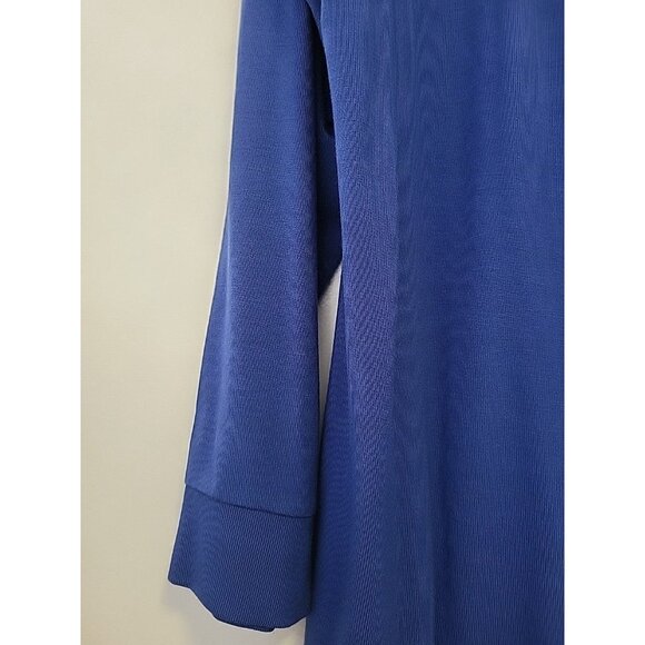 Soft Surroundings Madeline Tunic Long Sleeve Asymmetrical Hem V-Neck Blue 1X NWT - Picture 4 of 10